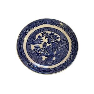 Allertons Vintage Blue Willow Saucer Plate England 5.9 Inch Diameter